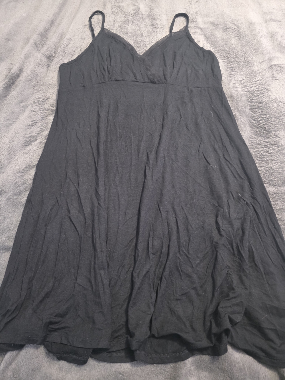 stars above Black Spaghetti Strap Sleep Chemise
